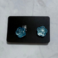 Blue Rose CLIP ON Stud Earring