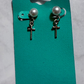 Pink Rhinestone Cross Dangle