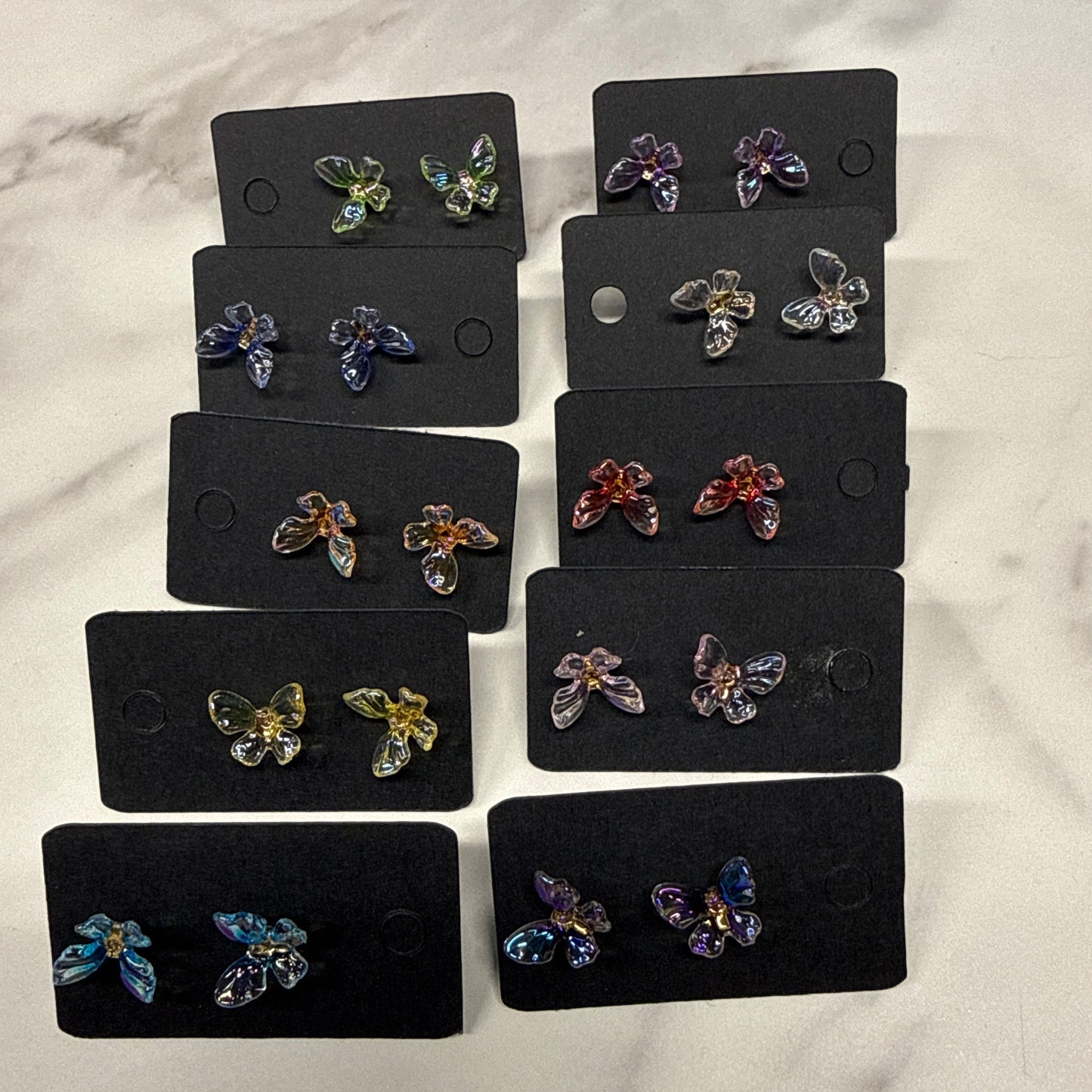 Iridescent Butterfly Stud Earring