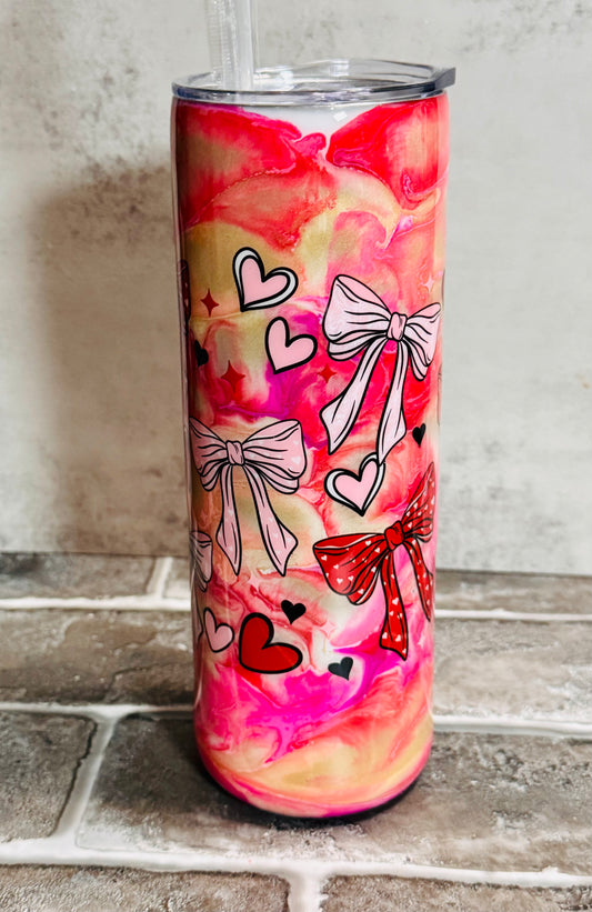 Pretty in Pink Bows Splat 20oz Tumbler