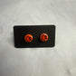 Orange Smiley Stud Earrings