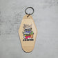 Too Many Books Motel Keychain