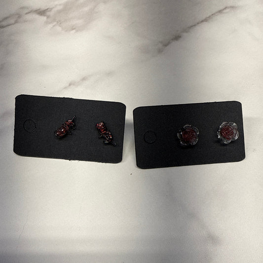 Dark Roses Stud Earring