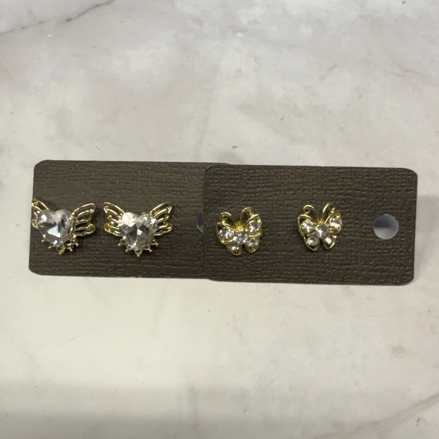 Butterfly Gold Stud Earring