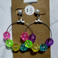 Neon Beaded Hoop Dangle