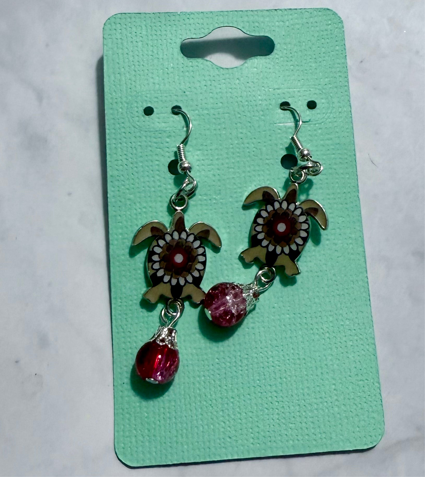 Brown/Red Turtle Dangle