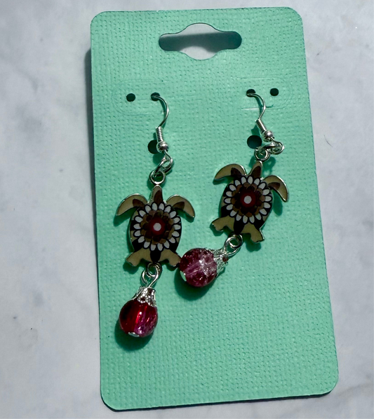 Brown/Red Turtle Dangle