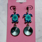 Shades of Light Blue Turtle Dangle