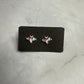 White Bat Stud Earrings