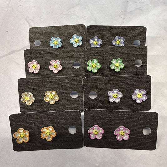 Smiley Flower Stud Earring