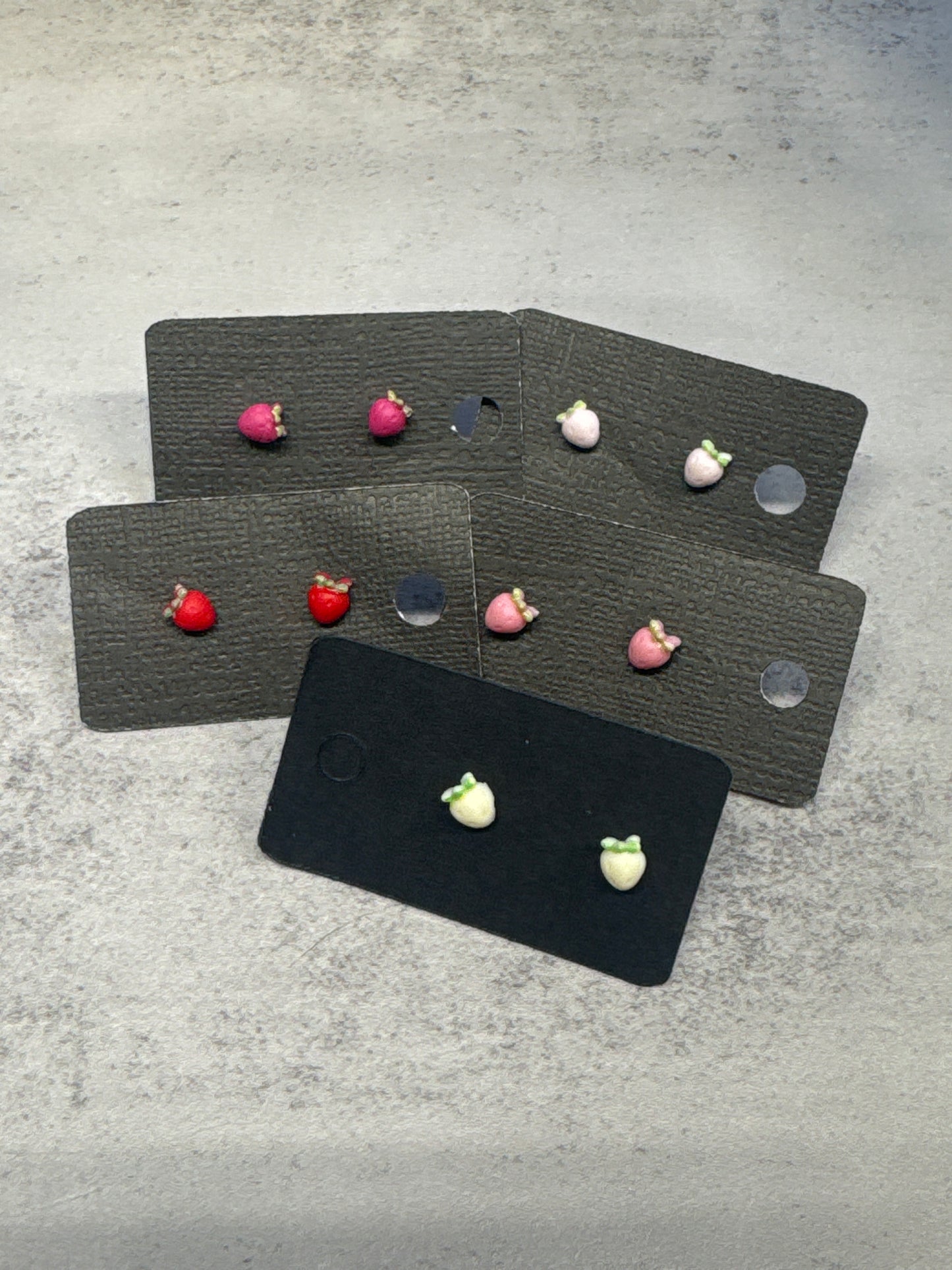 Tiny Strawberry Stud Earring
