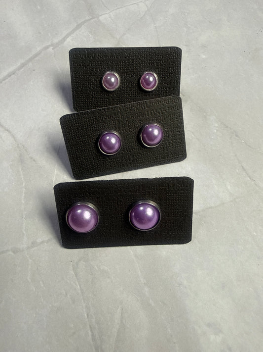 Purple Stud Earrings
