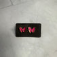 Pink Butterfly Stud Earrings