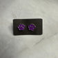 Purple Paw Print Stud Earrings