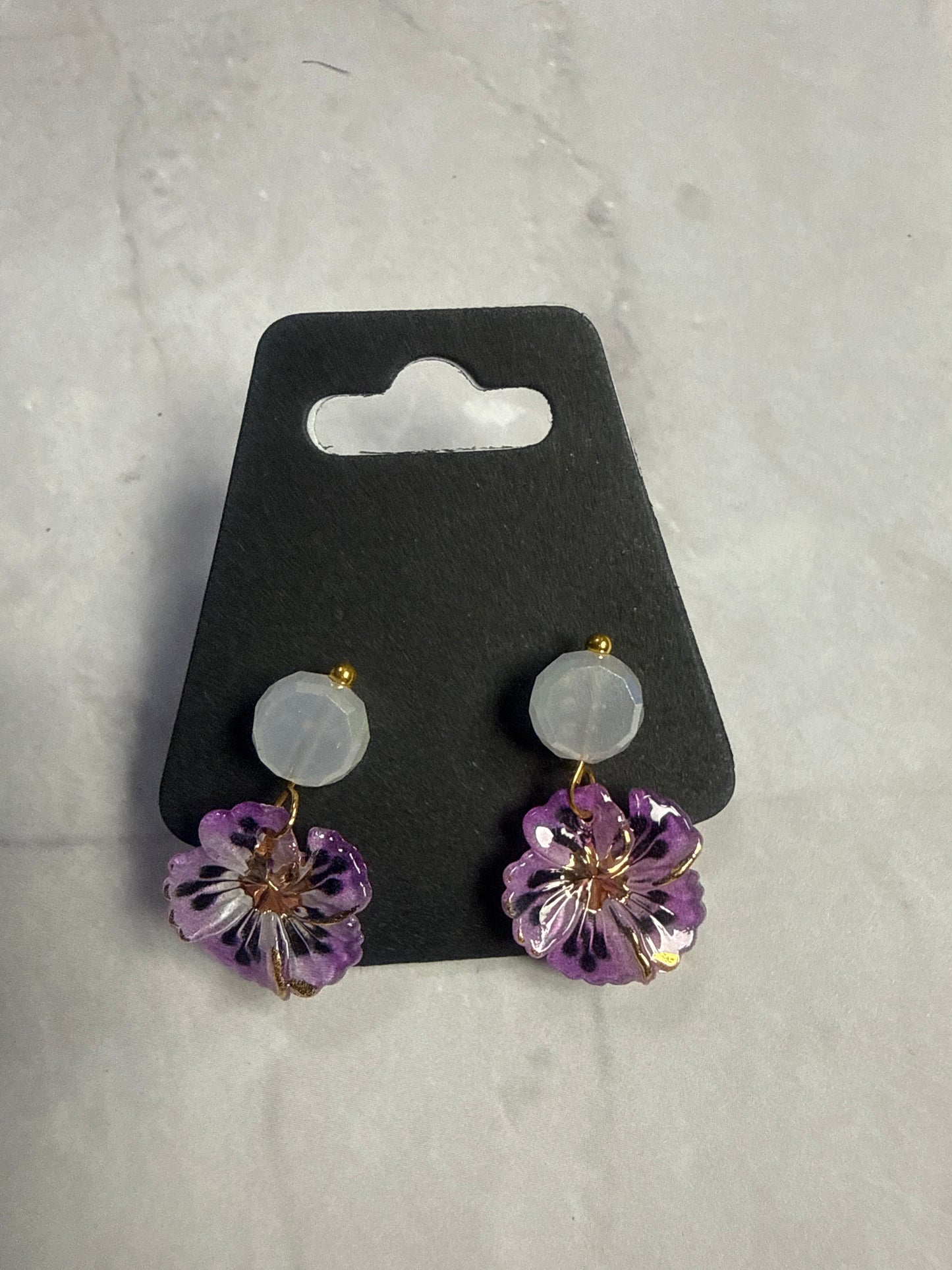 Purple Flower Dangle