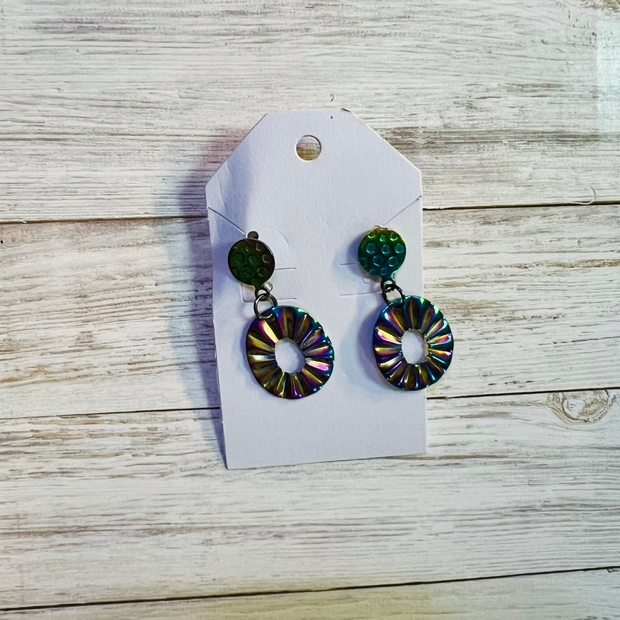 Rainbow Metal Dangle Earring V3