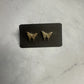 Gold Butterfly Druzy Stud Earrings