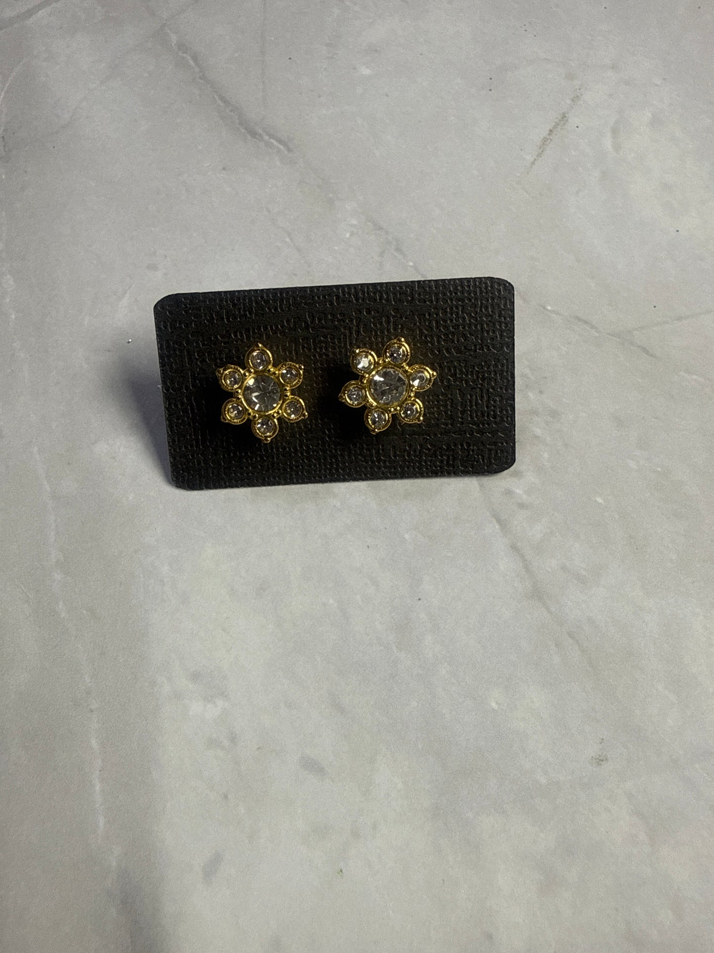 Clear Flower Stud Earring