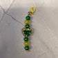 Green and Yellow Heart Dust Plug Charm