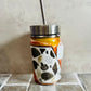 Forever Chasing Sunsets Gecko Splat 17oz Mason Jar Tumbler