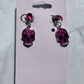 Pink/Black Sugar Skull Dangle