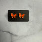 Orange Butterfly Stud Earrings