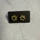 Dark Green Clear Flower Stud Earring