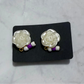 Pearl Rose CLIP ON Dangle Earring
