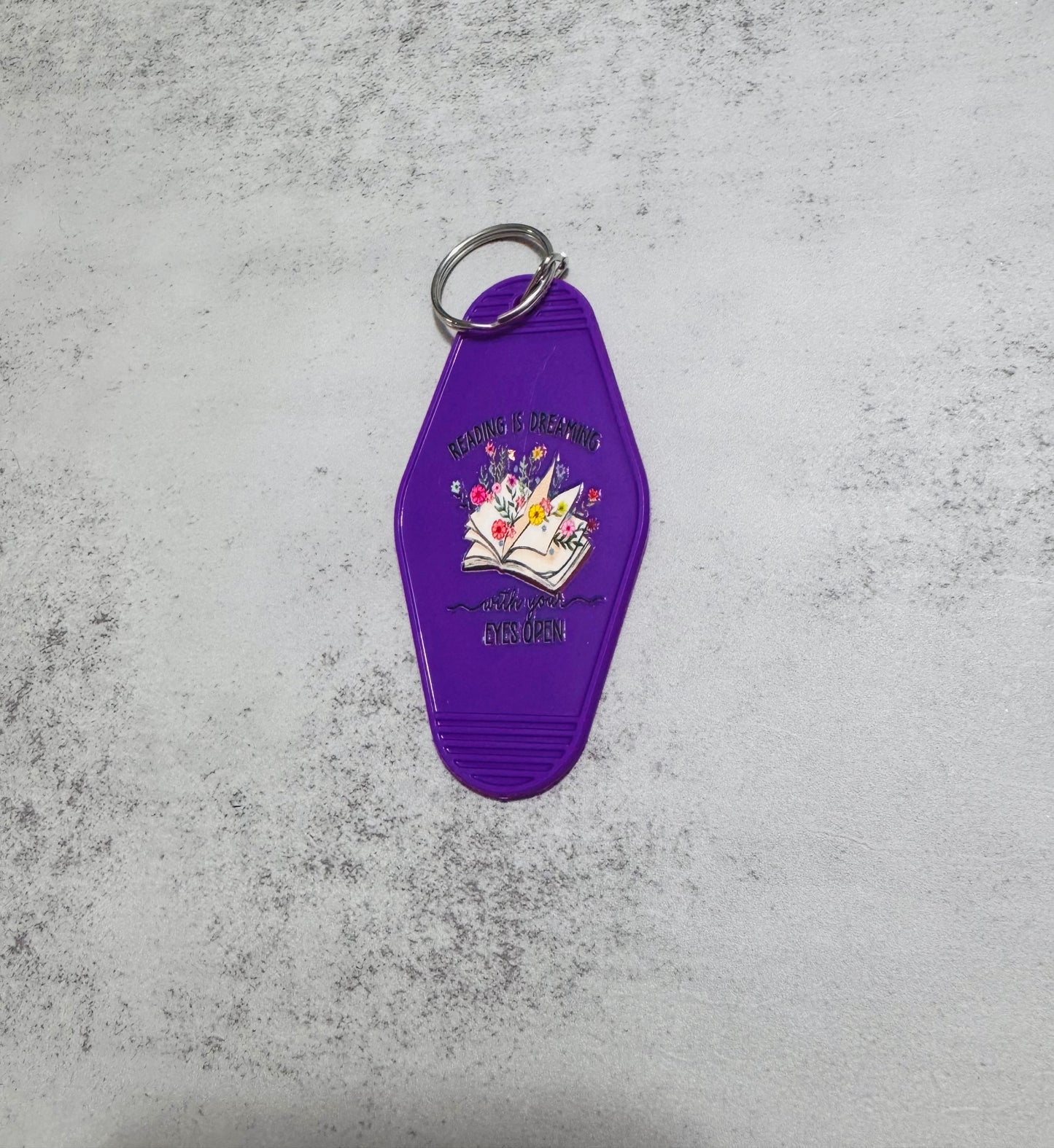 Reading is Dreaming Motel Keychain