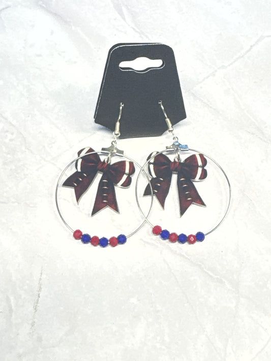 Football Dangle Earring