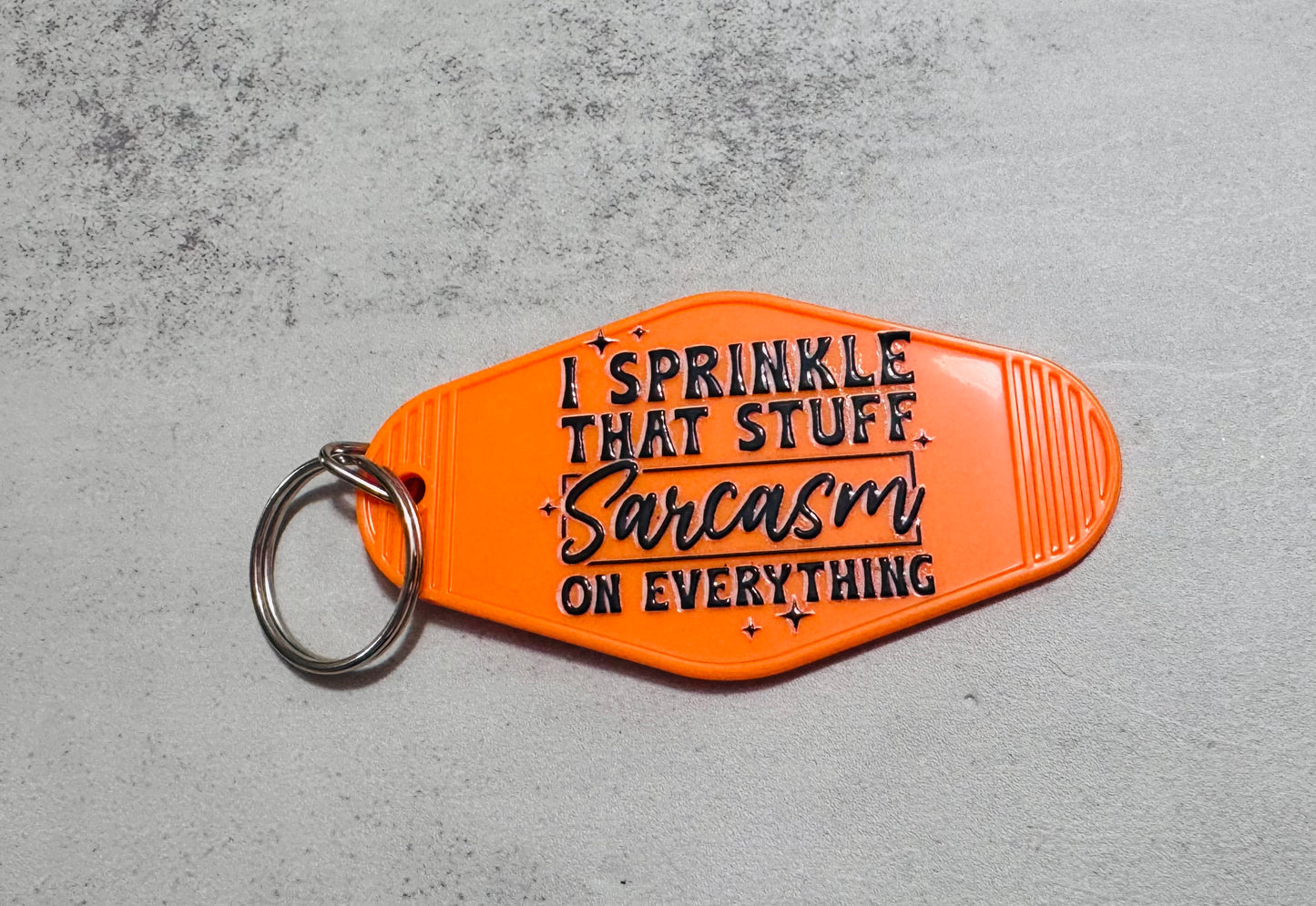 Sprinkle Sarcasm Motel Keychain