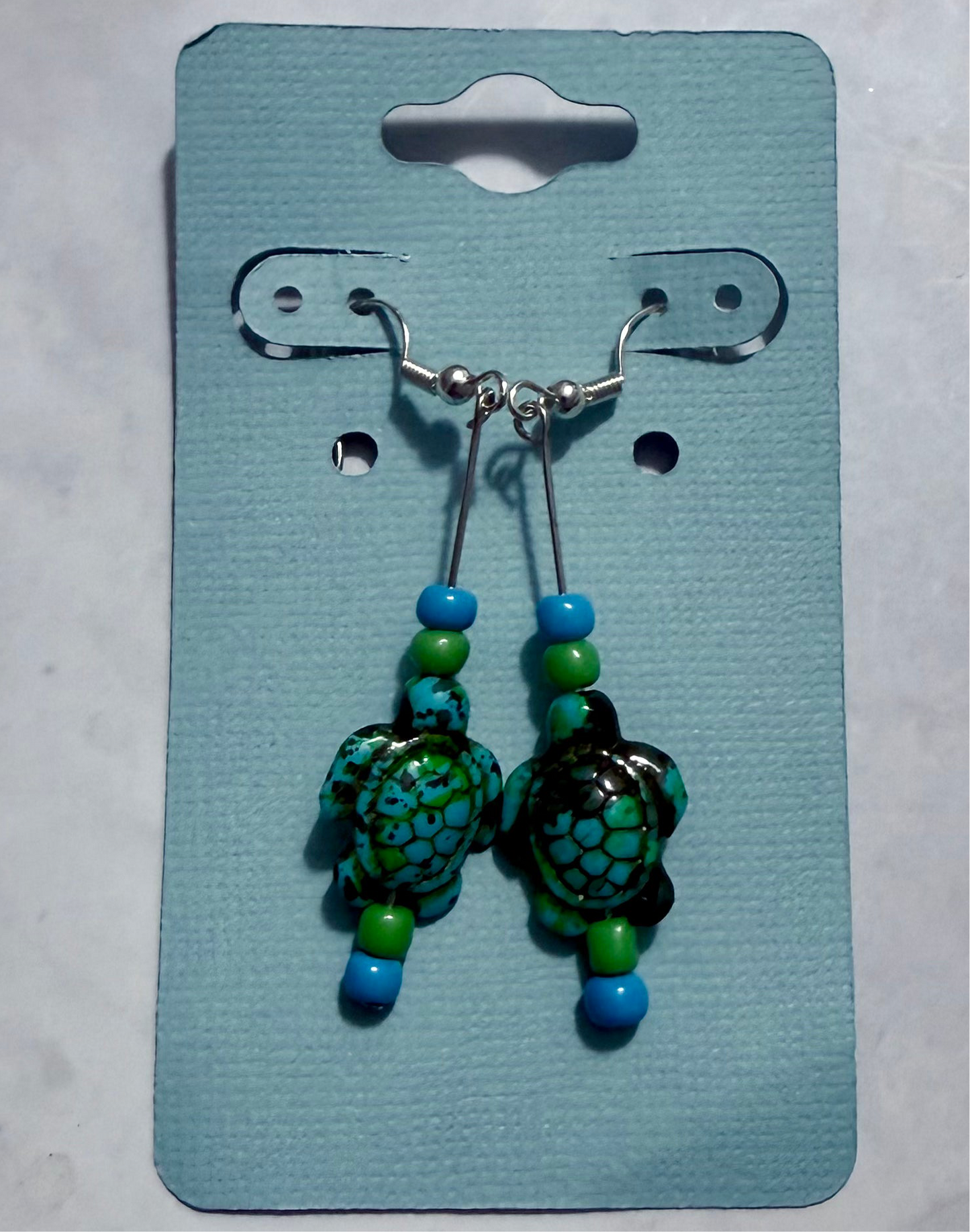 Blue and Green Turtle Dangle