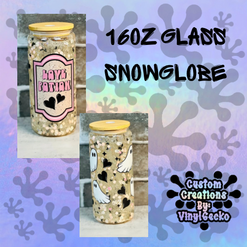 Ghostie Love Potion Snowglobe Glass 16oz