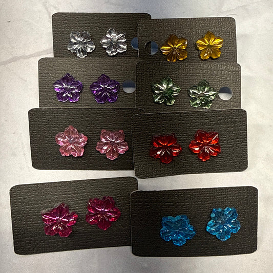 Crystal Flower Stud Earring