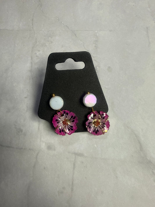 Dark Pink Flower Dangle