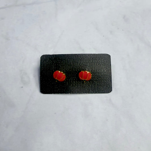 Orange Pumpkin Stud Earring
