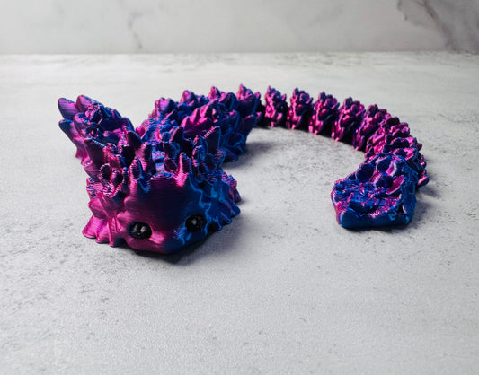 3D Printed Articulated Blue/Purple Koshari Dragon (RTS)