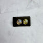 Yellow Iridescent Tidal Wave Stud Earring