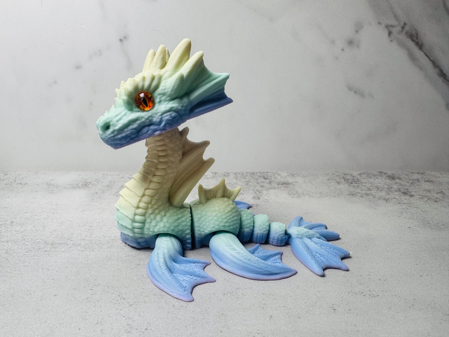 3D Printed Articulated Multicolor Sea Dragon (RTS)