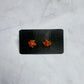Orange Leaf Stud Earring