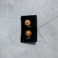Orange Glow Flower CLIP ON Stud Earring