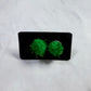 Medium Green Pompom Stud Earring