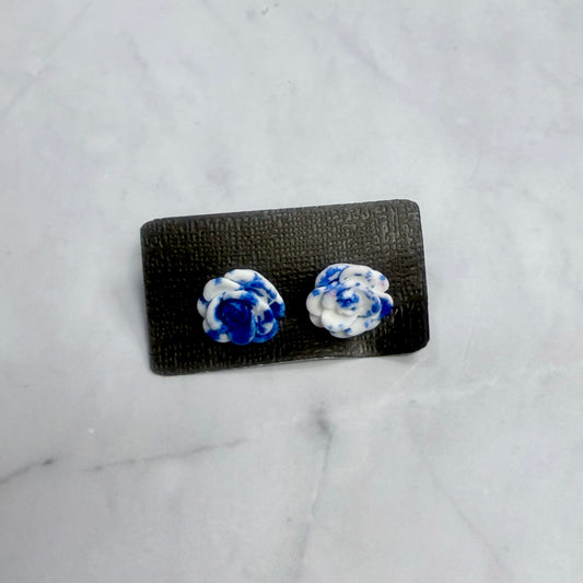 Blue Rose Stud Earring