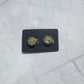 Green Gemstone Bee CLIP ON Stud Earring
