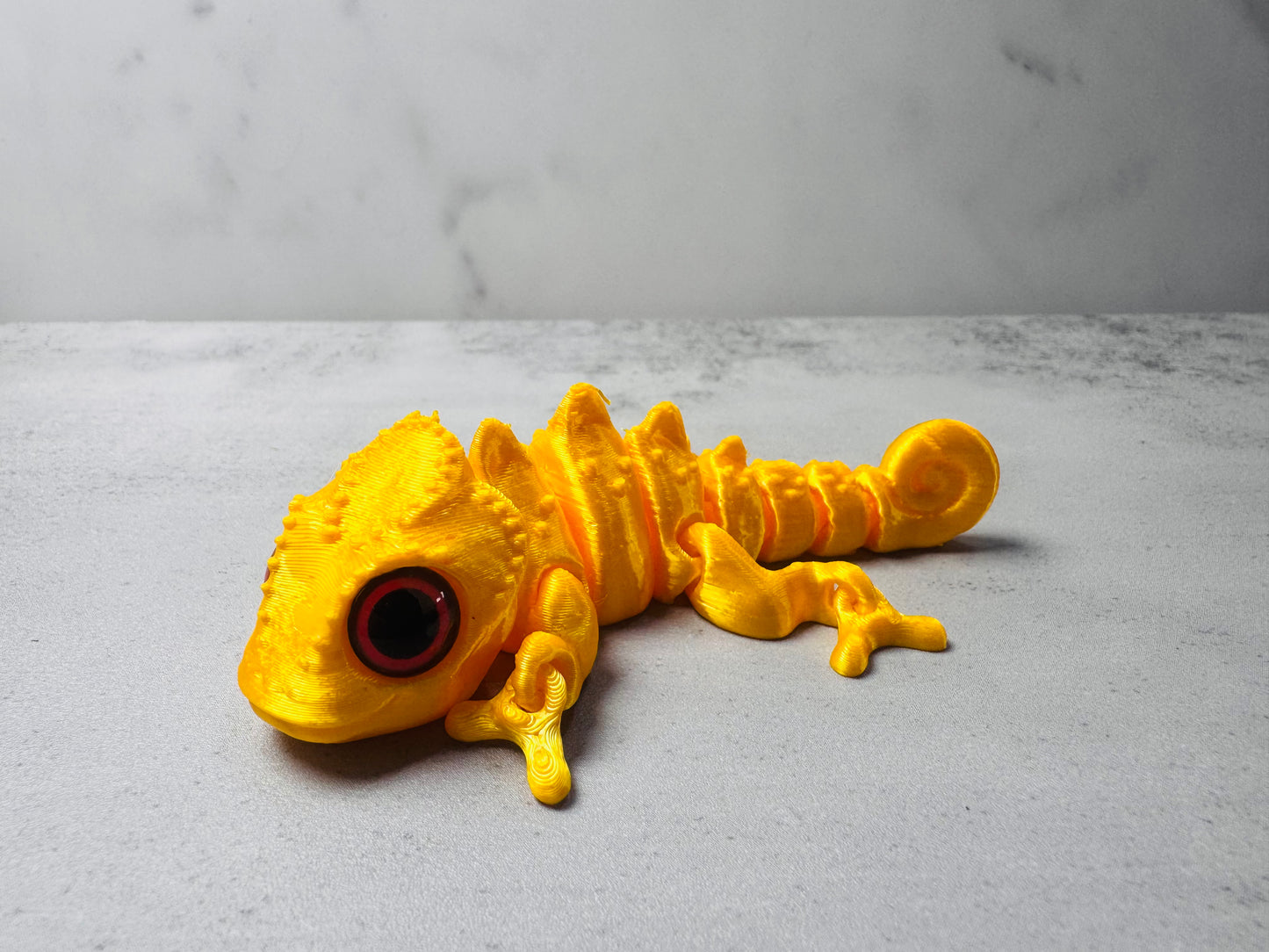 3D Printed Articulated Yellow Gecko (RTS)