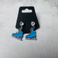 Blue Ice Skates w/CZ Stud Dangle
