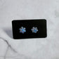Iridescent Yellow/Blue Snowflake Stud Earring