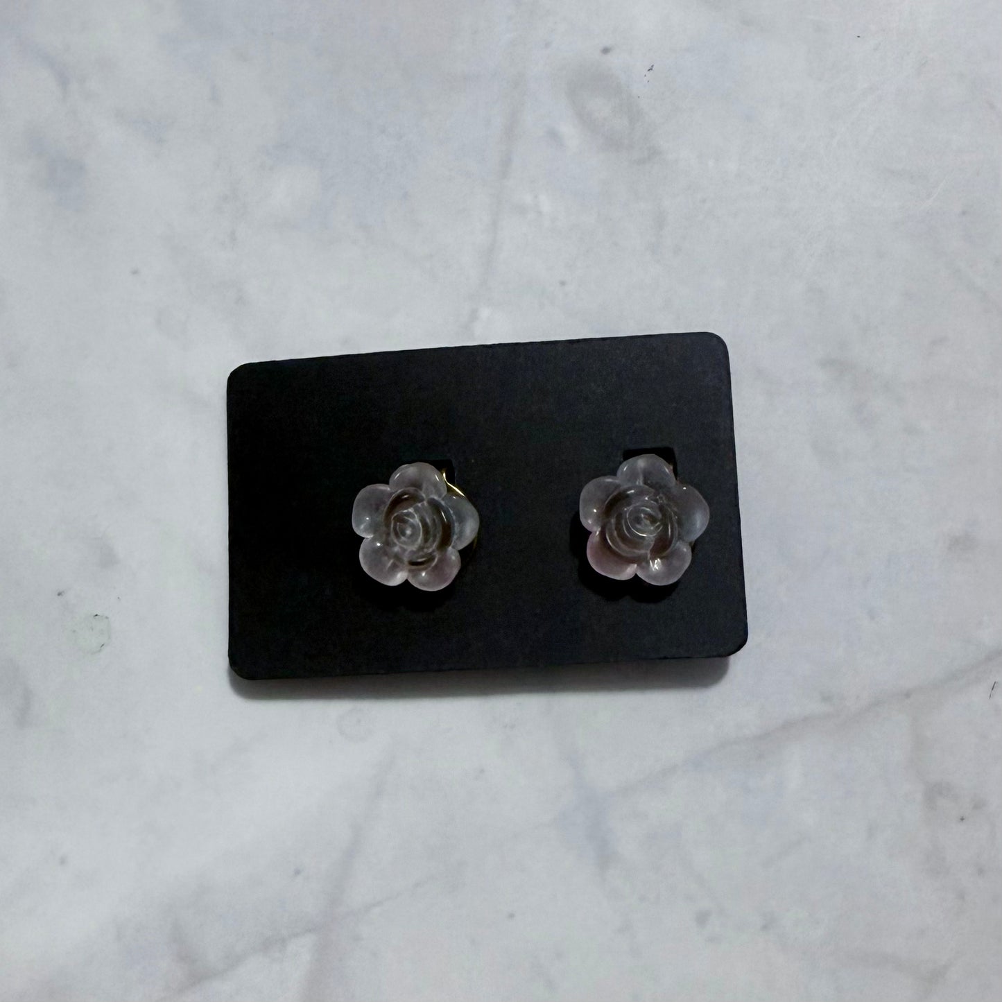 Matte Rose CLIP ON Stud Earring