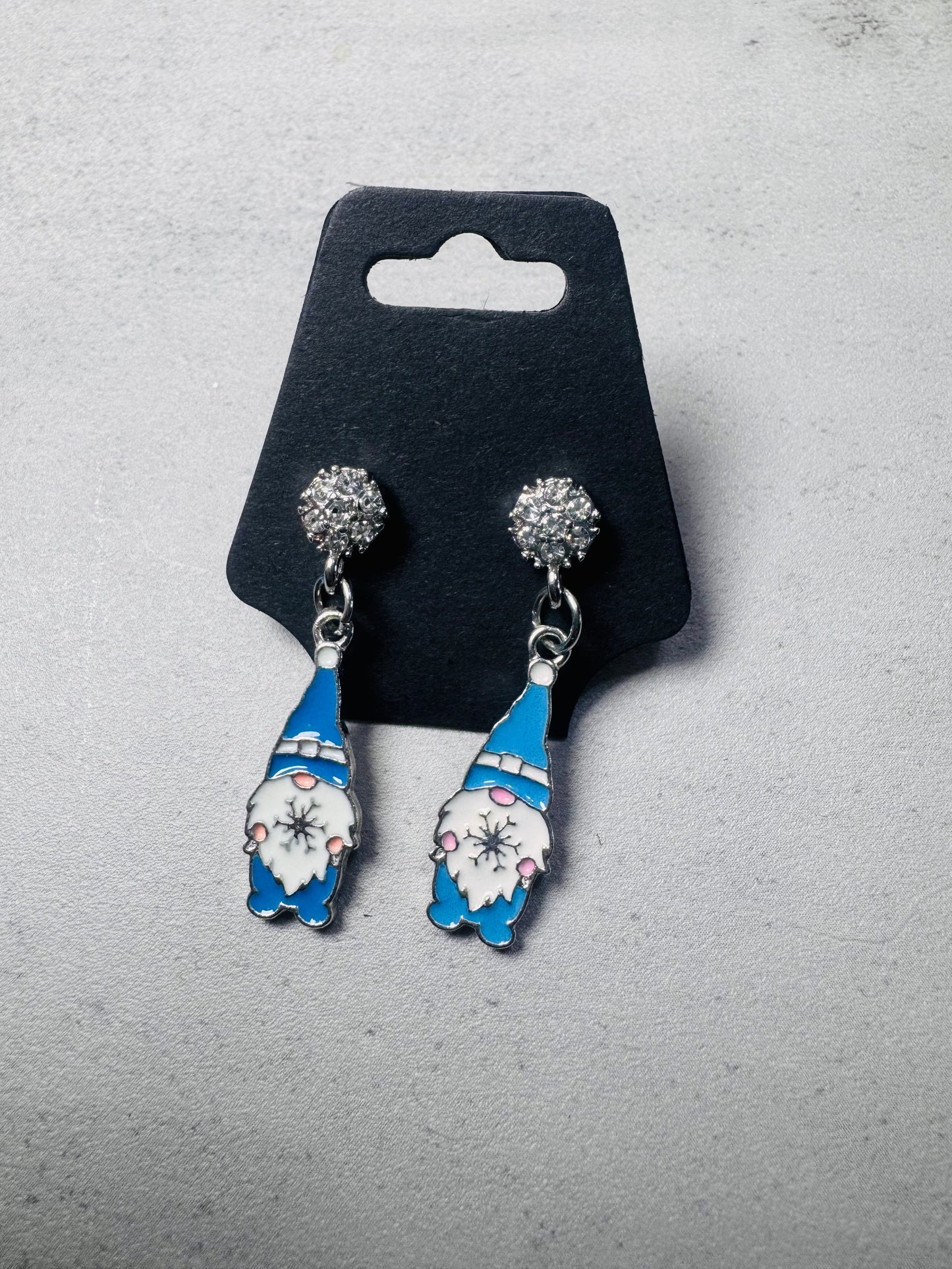 Winter Gnome on CZ Stud Dangle
