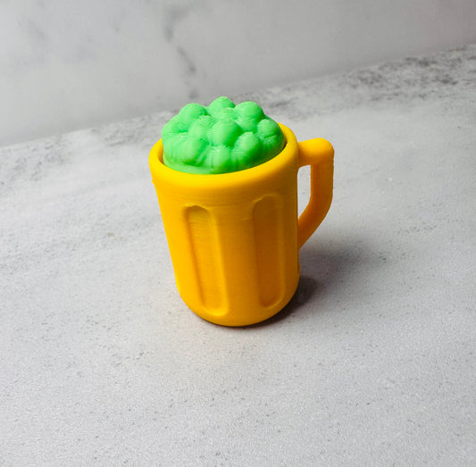 3D Printed Mug with Bubbles clickers RTS